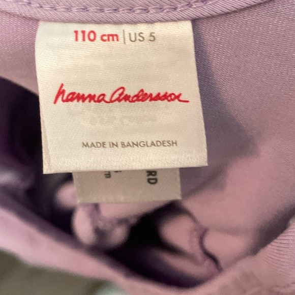 Hanna Andersson Peaceful Purple Super Soft Ruffle Skater Dress size 5 - Picture 7 of 7